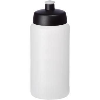 Baseline® Plus grip 500 ml Sportflasche mit Sportdeckel Transparent schwarz