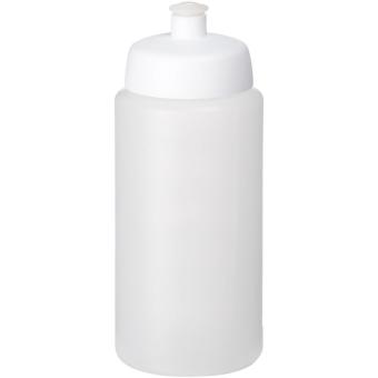 Baseline® Plus grip 500 ml Sportflasche mit Sportdeckel Transparent weiß