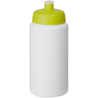 Baseline® Plus grip 500 ml Sportflasche mit Sportdeckel, weiß Weiß, lindgrün
