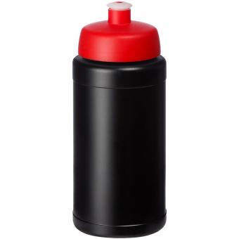Baseline® Plus 500 ml Flasche mit Sportdeckel Schwarz/rot