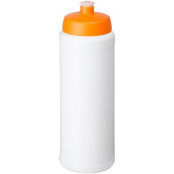Baseline® Plus grip 750 ml Sportflasche mit Sportdeckel Weiß/orange
