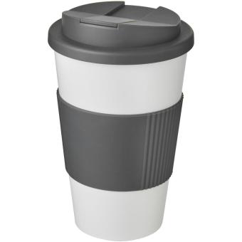 Americano® 350 ml tumbler with grip & spill-proof lid White/grey