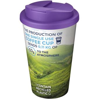 Brite-Americano® 350 ml tumbler with spill-proof lid White/purple
