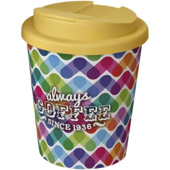 Brite-Americano® Espresso 250 ml tumbler with spill-proof lid White/yellow