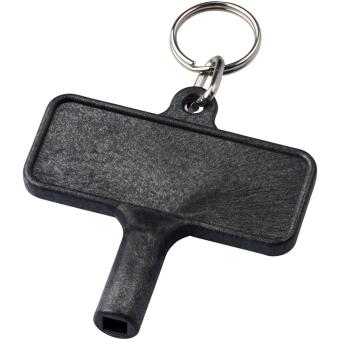 Largo plastic radiator key with keychain Black