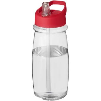 H2O Active® Pulse 600 ml spout lid sport bottle Transparent red