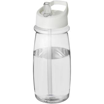 H2O Active® Pulse 600 ml Sportflasche mit Ausgussdeckel Transparent weiß