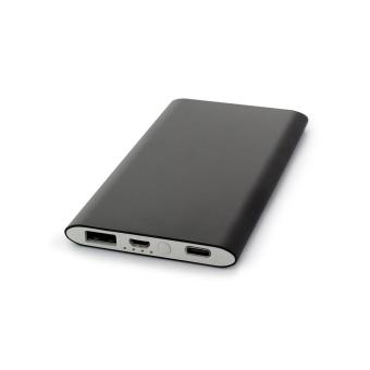 Powerbank Slim Fit with USB + Typ C Port IN STOCK Black | 4000 mAh