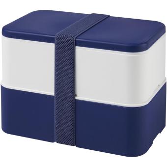MIYO Doppel-Lunchbox Blau/weiß