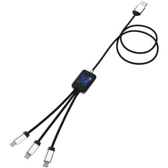 SCX.design C17 Easy to Use Ladekabel mit Leuchtlogo, blau Blau,schwarz