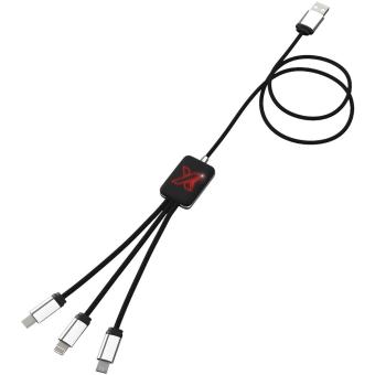 SCX.design C17 Easy to Use Ladekabel mit Leuchtlogo Rot/schwarz