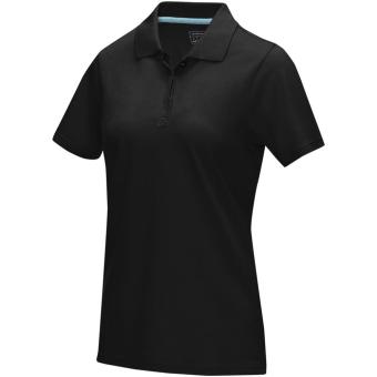 Graphite Poloshirt aus GOTS-zertifizierter Bio-Baumwolle für Damen, schwarz Schwarz | XS