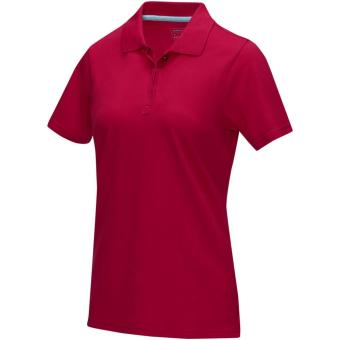 Graphite short sleeve women’s GOTS organic polo, red Red | XS