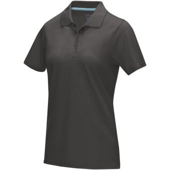 Graphite short sleeve women’s organic polo, graphite Graphite | XS