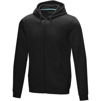 Ruby men’s GOTS organic recycled full zip hoodie, black Black | XS