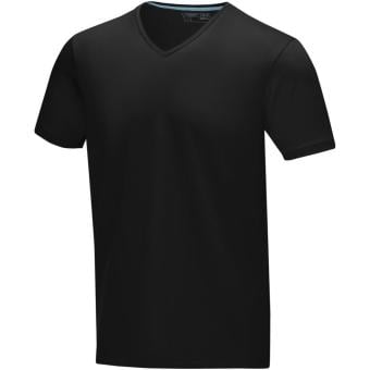 Kawartha short sleeve men's GOTS organic V-neck t-shirt, black Black | XS