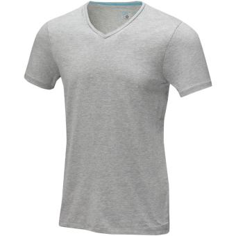 Kawartha short sleeve men's GOTS organic V-neck t-shirt, grey marl Grey marl | XS