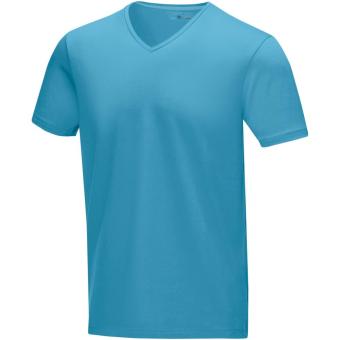 Kawartha short sleeve men's GOTS organic V-neck t-shirt, skyblue Skyblue | XS