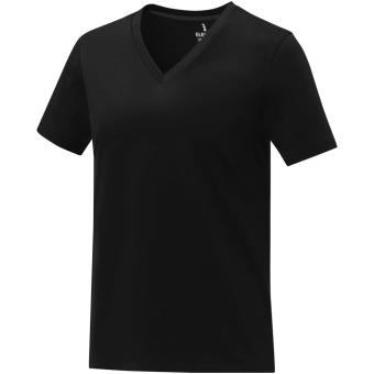 Somoto T-Shirt mit V-Ausschnitt für Damen, schwarz Schwarz | XS