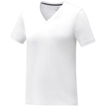 Somoto short sleeve women's V-neck t-shirt, white White | XS