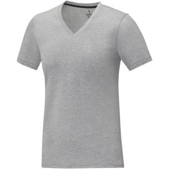 Somoto short sleeve women's V-neck t-shirt, heather smoke Heather smoke | XS