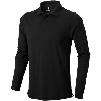 Oakville Langarm Poloshirt für Herren, schwarz Schwarz | XS