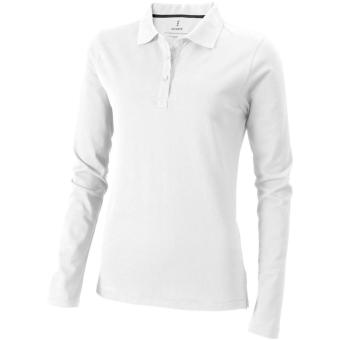 Oakville Langarm Poloshirt für Damen, weiß Weiß | XS