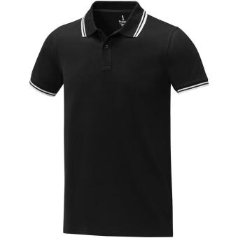 Amarago Polo mit abgesetztem Rand für Herren, schwarz Schwarz | M