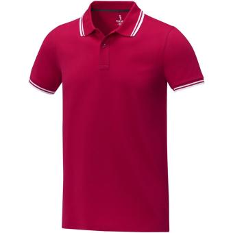 Amarago short sleeve men's tipping polo, red Red | XS