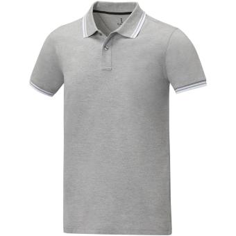 Amarago short sleeve men's tipping polo, heather smoke Heather smoke | XS