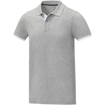 Morgan short sleeve men's duotone polo, heather smoke Heather smoke | XS