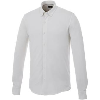 Bigelow long sleeve men's pique shirt, white White | L