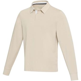 Clyde unisex organic rugby polo sweatshirt, oatmeal Oatmeal | XXS