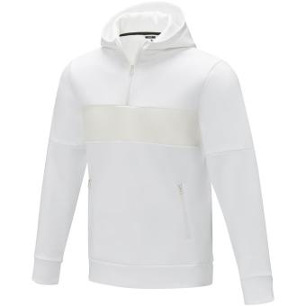 Sayan men's half zip anorak hooded sweater, white White | XS