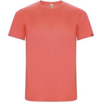 Imola short sleeve kids sports t-shirt, fluor coral Fluor coral | 4
