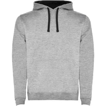 Urban men's hoodie, marl grey, black Marl grey, black | XS