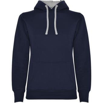 Urban women's hoodie, navy blue, marl grey Navy blue, marl grey | L