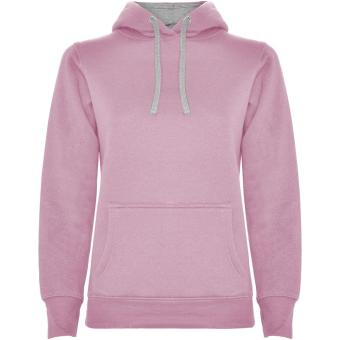 Urban women's hoodie, bright pink, marl grey Bright pink, marl grey | L