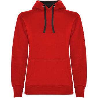 Urban women's hoodie, red/black Red/black | L