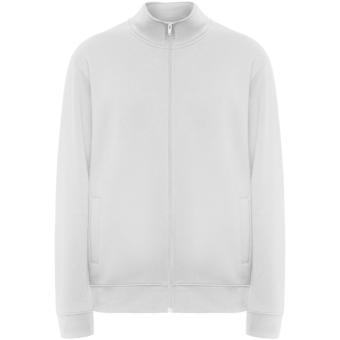 Ulan unisex full zip sweater, white White | L