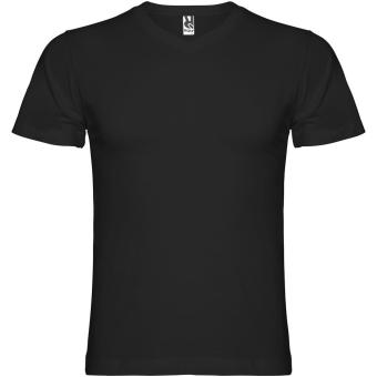 Samoyedo short sleeve men's v-neck t-shirt, black Black | L
