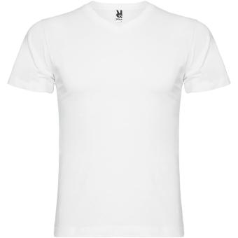 Samoyedo T-Shirt mit V-Ausschnitt für Herren, weiß Weiß | L