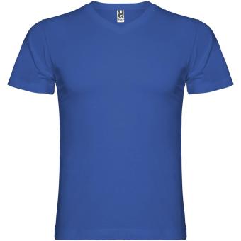 Samoyedo short sleeve men's v-neck t-shirt, dark blue Dark blue | L