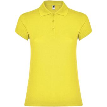 Star short sleeve women's polo, yellow Yellow | L