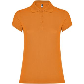 Star short sleeve women's polo, orange Orange | L
