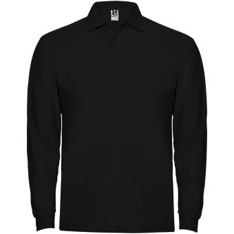Estrella Langarm Poloshirt für Herren, schwarz Schwarz | L