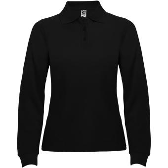 Estrella long sleeve women's polo, black Black | L