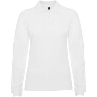 Estrella Langarm Poloshirt für Damen, weiß Weiß | L