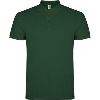 Star short sleeve men's polo, dark green Dark green | L