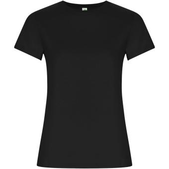 Golden short sleeve women's t-shirt, black Black | L